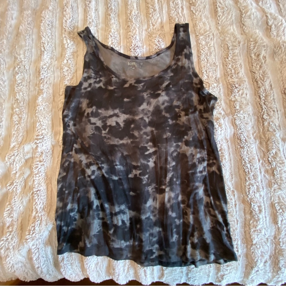 Black and grey ribbed tank top terra & sky